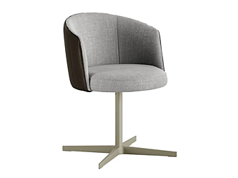 Chaise pivotante en tissu avec base à 4 branches Eforma Jane usine Eforma de l'Italie