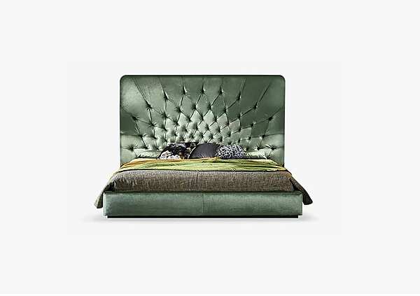 Lit double avec tête de lit capitonnée en tissu OPERA CONTEMPORARY VERTIGO 42800/22 usine OPERA CONTEMPORARY de l'Italie. Foto №1