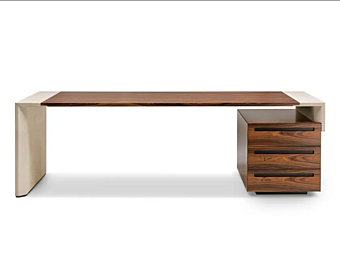 Bureau en bois rectangulaire avec tiroirs croisés i 4 Mariani usine i 4 Mariani de l'Italie