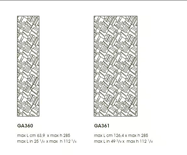 Carreaux muraux en bois intérieur GIORGETTI Anthology GA360, GA361 usine GIORGETTI de l'Italie. Foto №4