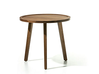 Table basse ronde en bois gris Gervasoni 41 42 usine Gervasoni de l'Italie