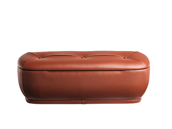 Coffre de rangement en cuir POLTRONA FRAU LEPLI usine POLTRONA FRAU de l'Italie