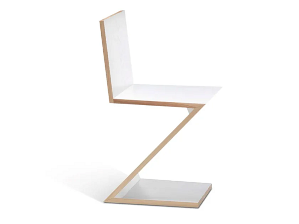 Chaise en bois Zig Zag CASSINA usine CASSINA de l'Italie. Foto №2