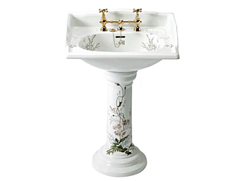 Lavabo sur pied en porcelaine Gentry Home Victorian Garden
