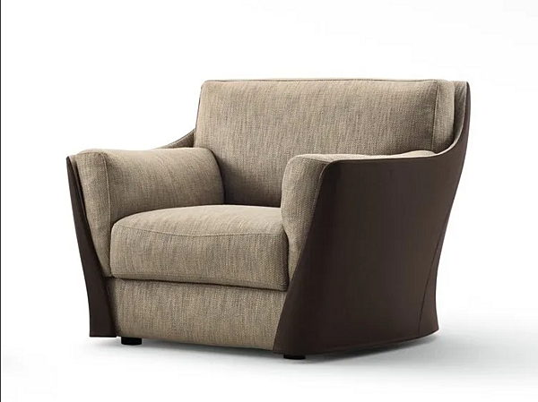 Fauteuil en tissu avec housse amovible et accoudoirs Vittoria GIORGETTI 70500, 70501 usine GIORGETTI de l'Italie. Foto №1