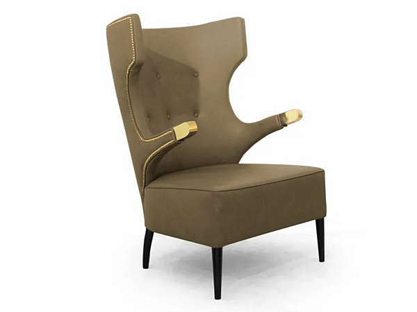 Fauteuil en cuir rembourré avec accoudoirs Sika BRABBU usine BRABBU de l'Italie. Foto №7