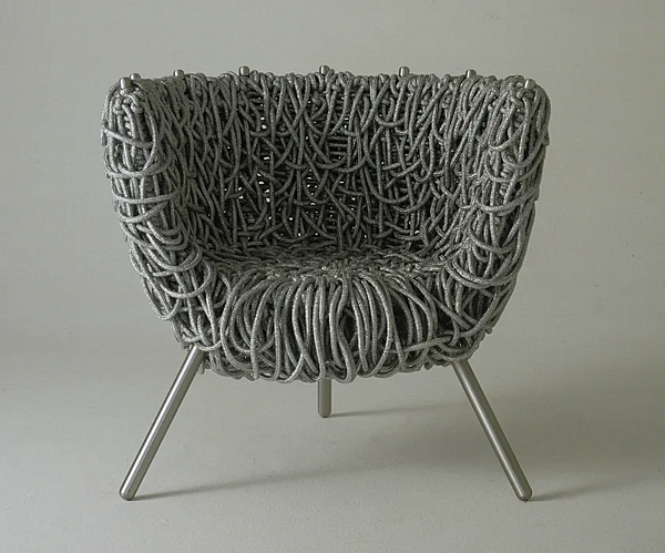 Fauteuil en tissu avec accoudoirs Edra Vermelha CTV010 usine EDRA de l'Italie. Foto №15