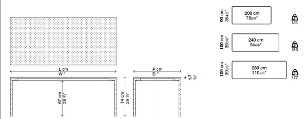 Table rectangulaire en ciment Boiacca Kristalia usine Kristalia de l'Italie. Foto №15