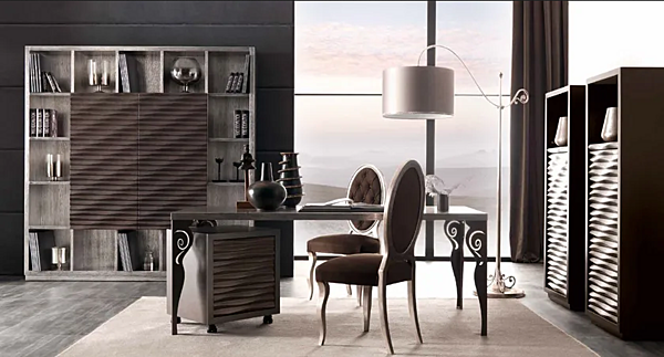 Buffet avec portes en bois Ebon CORTEZARI 466 usine CORTE ZARI de l'Italie. Foto №3