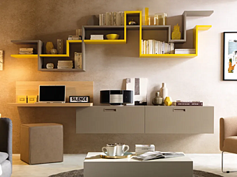 Étagère murale en bois d'orme MORETTI COMPACT LV113 usine MORETTI  COMPACT de l'Italie