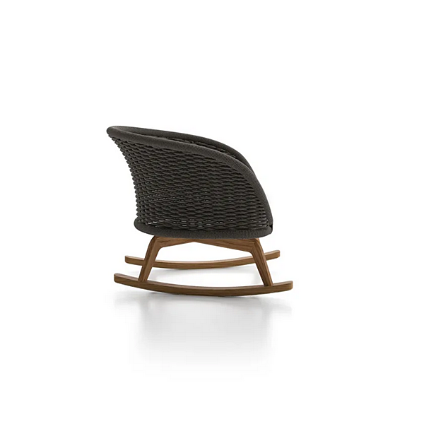 Fauteuil à bascule de jardin avec accoudoirs en bois Atmosphera collection Ludo L6 LU.DO usine ATMOSPHERA de l'Italie. Foto №6