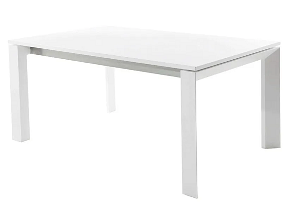 Table rectangulaire extensible en aluminium thermolaqué VARASCHIN Dolmen 1820, 1821, 1823, 1822, 1824 usine VARASCHIN de l'Italie. Foto №1