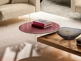 Table basse ronde en verre AIR LAGO Table basse ronde en verre AIR LAGO usine LAGO de l'Italie