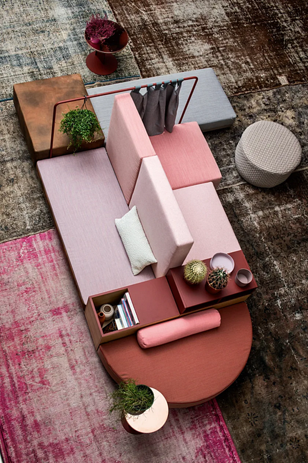 Canapé modulable en tissu Moroso Bikini Island usine Moroso de l'Italie. Foto №11