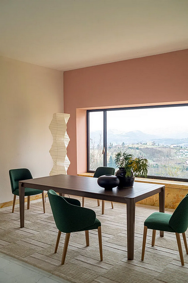 Fauteuil en tissu rembourré avec accoudoirs Potocco Concha 905 P 905/P usine POTOCCO de l'Italie. Foto №3