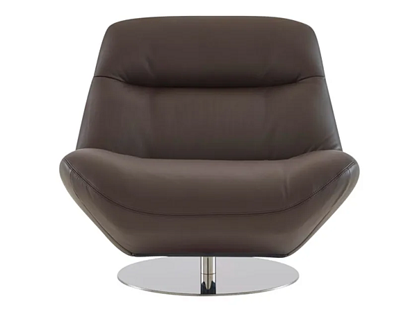 Fauteuil pivotant en cuir Manarola LIGNE ROSET 14090205 usine LIGNE ROSET de l'Italie. Foto №1