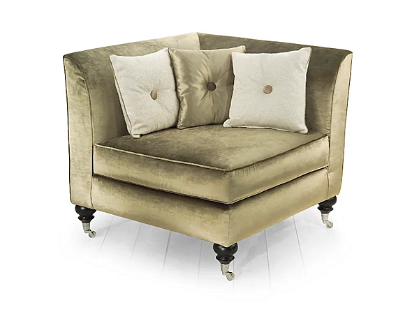 Fauteuil d'angle rembourré avec roulettes en tissu Gladys MARIONI I0053S usine MARIONI de l'Italie. Foto №2