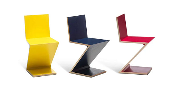 Chaise en bois Zig Zag CASSINA usine CASSINA de l'Italie. Foto №3