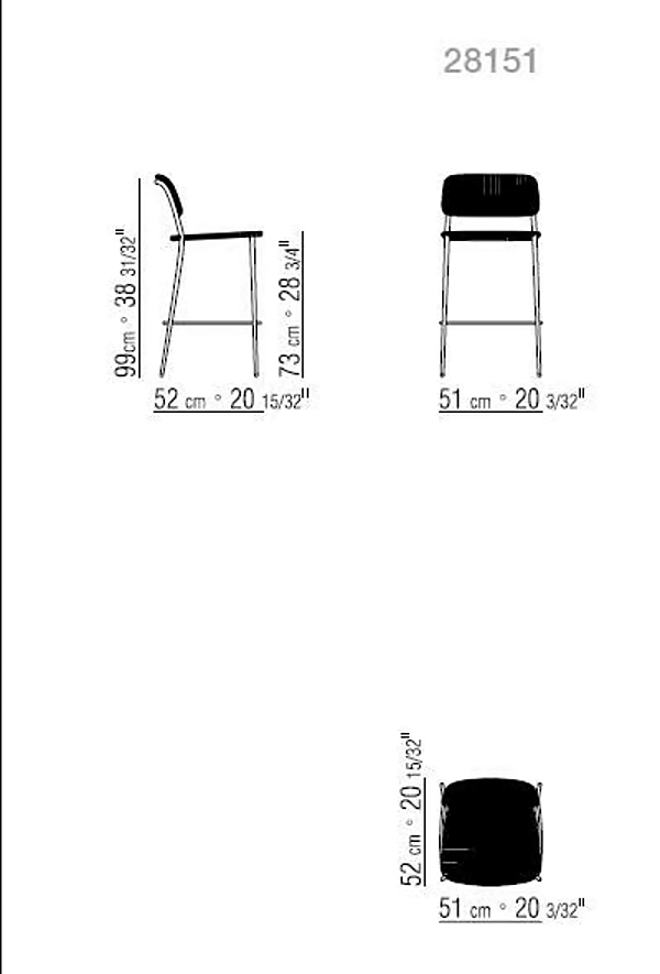 Tabouret haut avec repose-pieds FLEXFORM First Steps usine FLEXFORM de l'Italie. Foto №3