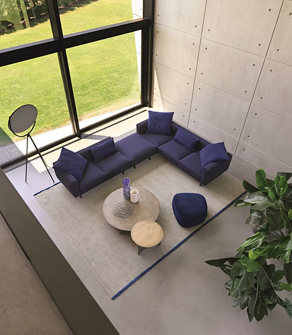 Canapé modulable en tissu Flou Binario usine Flou de l'Italie. Foto №13