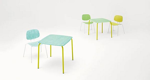 Table de jardin carrée empilable en matériau Lido PAOLA LENTI B133TE usine PAOLA LENTI de l'Italie. Foto №4