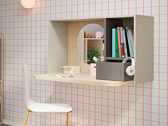 Bureau secrétaire mural en bois Nidi Yucca