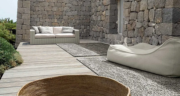 Canapé d'extérieur en tissu 4 places PAOLA LENTI usine PAOLA LENTI de l'Italie. Foto №8