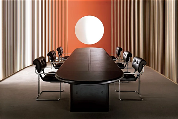 Table de réunion modulaire en bois grande i 4 Mariani usine i 4 Mariani de l'Italie. Foto №5