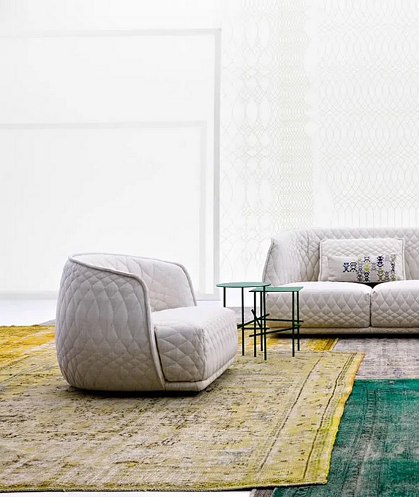 Fauteuil en tissu avec accoudoirs Moroso Redondo usine Moroso de l'Italie. Foto №5