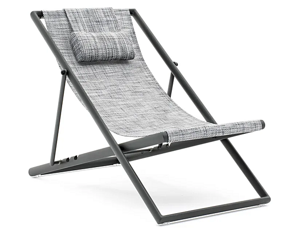 Chaise longue pliante en aluminium laqué VARASCHIN Clever 229SD5 usine VARASCHIN de l'Italie. Foto №1