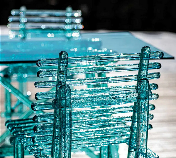 Table rectangulaire en polycarbonate d'extérieur A Mare Edra AMR070T usine EDRA de l'Italie. Foto №4