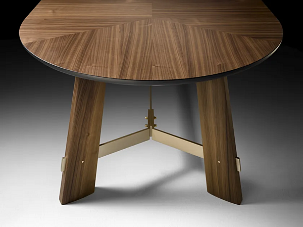 Table ovale en MDF et noyer Edison Black Tie EDI22C, EDI26C usine Black Tie de l'Italie. Foto №4
