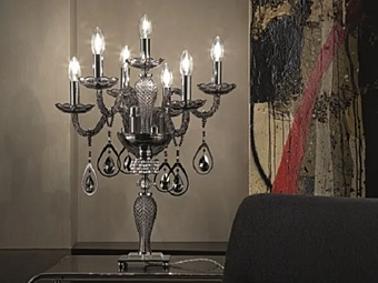 Support de bougie en cristal Swarovski TooChic Euroluce Lampadari F6 1L usine EUROLUCE LAMPADARi de l'Italie