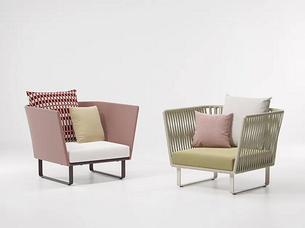 Fauteuil de jardin avec accoudoirs en aluminium KETTAL Bitta usine KETTAL de l'Italie. Foto №2