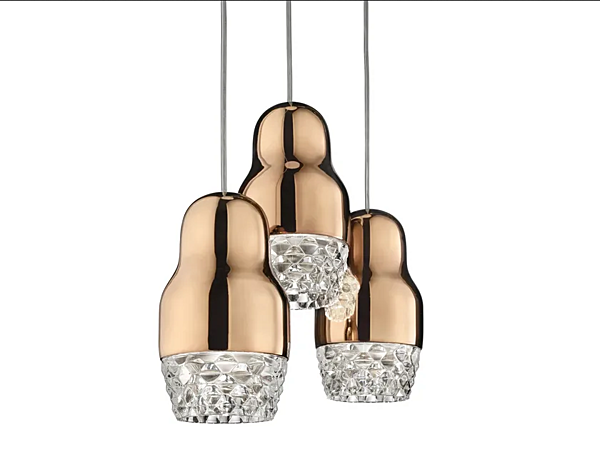 Suspension en verre et aluminium LED Fedora AXOLIGHT usine Axolight de l'Italie. Foto №1