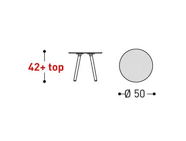 Table basse ronde en iroko Emma VARASCHIN 23670, 23671, 23672, 23673 usine VARASCHIN de l'Italie. Foto №14