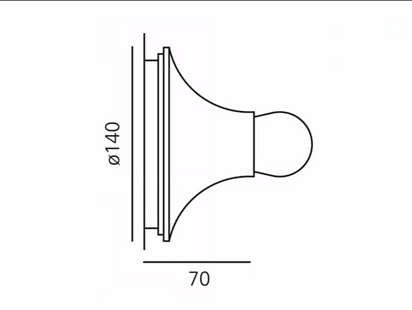 Applique murale en polycarbonate Teti Artemide A048170, A048110, A048120, A048150 usine Artemide de l'Italie. Foto №2