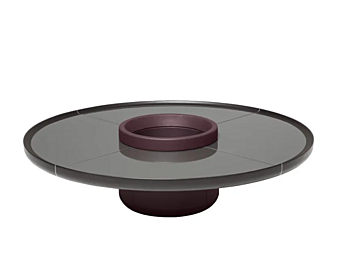 Table basse ronde en cuir GIORGETTI Ray 71500, 71510, 71520