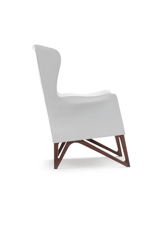Fauteuil en cuir avec accoudoirs GIORGETTI MOBIUS usine GIORGETTI de l'Italie. Foto №2