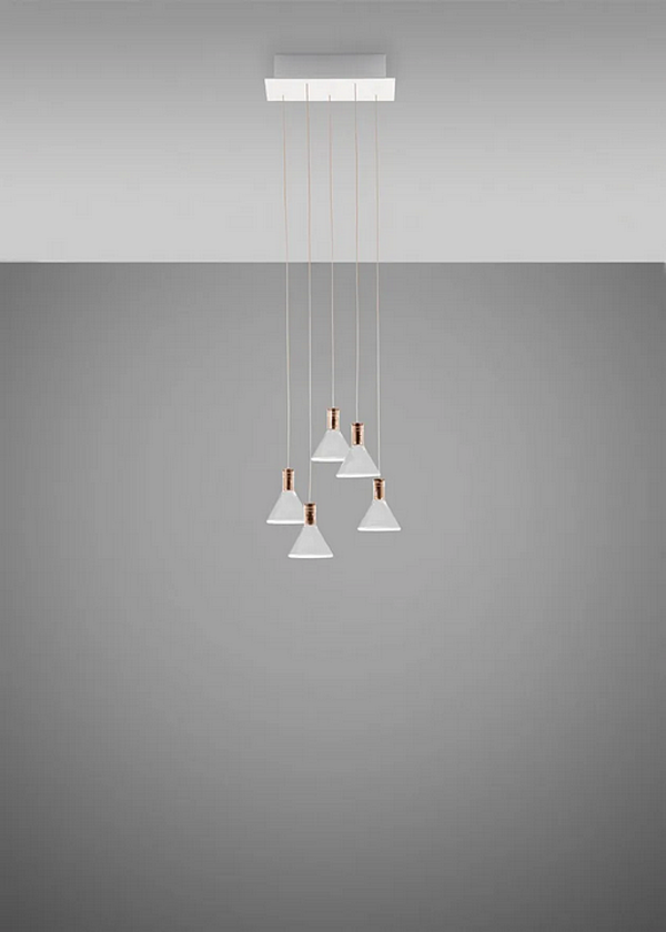 Suspension en verre borosilicate LED Multispot Polair Fabbian usine Fabbian de l'Italie. Foto №2