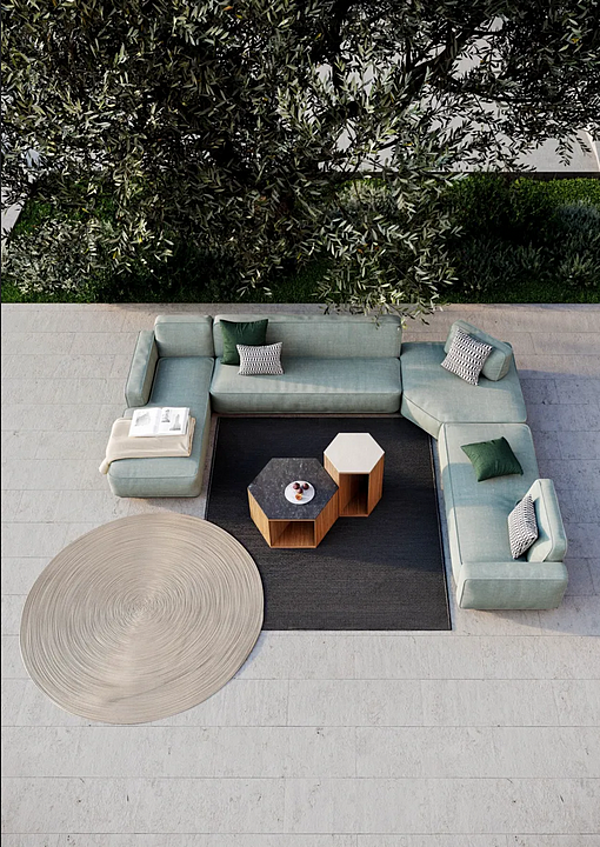 Fauteuil d'angle en tissu pour jardin Laguna 11 Atmosphera LA.MD11 usine ATMOSPHERA de l'Italie. Foto №2