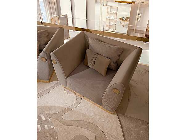 Fauteuil en tissu avec accoudoirs Symphony Bizzotto Italia usine Bizzotto Italia de l'Italie. Foto №3