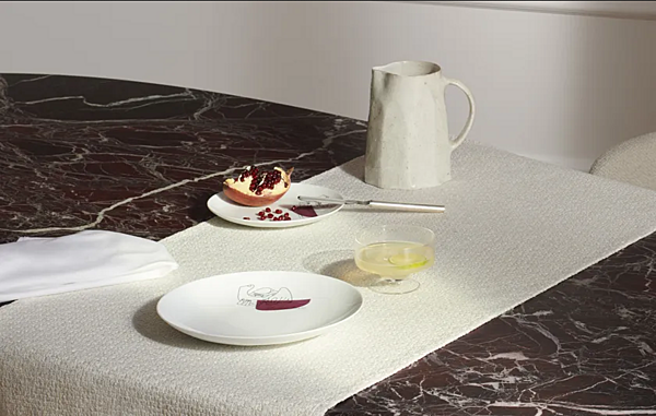 Assiette à dessert en porcelaine ensemble de 2 pièces CASSINA GNR Service Prunier GNR 20 usine CASSINA de l'Italie. Foto №11