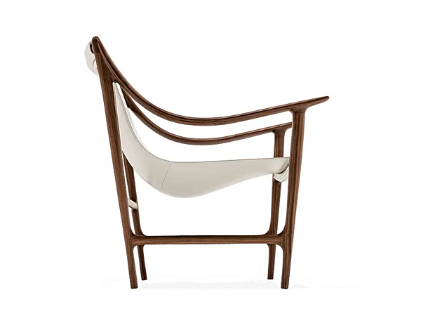 Fauteuil en noyer avec accoudoirs GIORGETTI SWING 69960 usine GIORGETTI de l'Italie. Foto №2