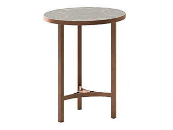 Table d'appoint ronde en marbre et métal Sesto Senso CPRN HOMOOD S578