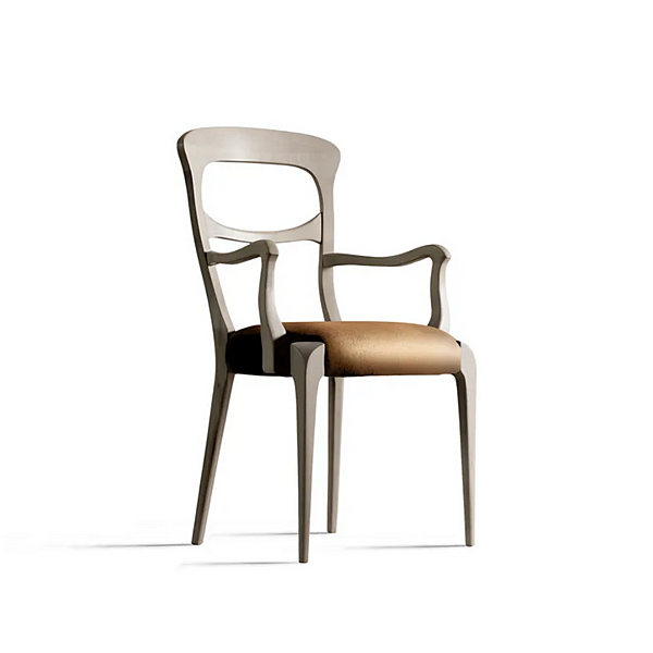 Chaise en bois avec accoudoirs Capotavola L 643 DALE usine DALE de l'Italie. Foto №5