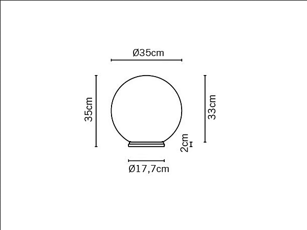 Lampe de table en verre soufflé Lumi Sfera Fabbian usine Fabbian de l'Italie. Foto №12