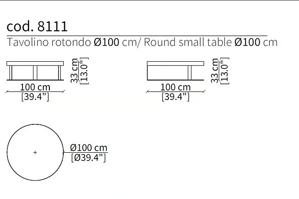 Table basse ronde en métal Otis Frigerio usine Frigerio de l'Italie. Foto №7