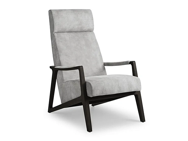Fauteuil en cuir avec accoudoirs I 4 Mariani Barley usine i 4 Mariani de l'Italie. Foto №1
