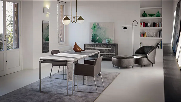 Fauteuil en tissu avec accoudoirs Pandi CORTEZARI 706 usine CORTE ZARI de l'Italie. Foto №4